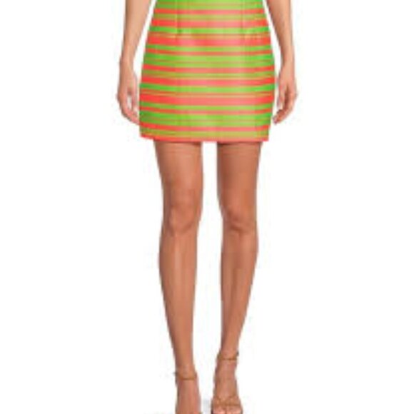 Trina Turk‎ Rico Sorento Stripe Jacquard High Waist Pencil Skirt SZ 12 NWT - Picture 1 of 12